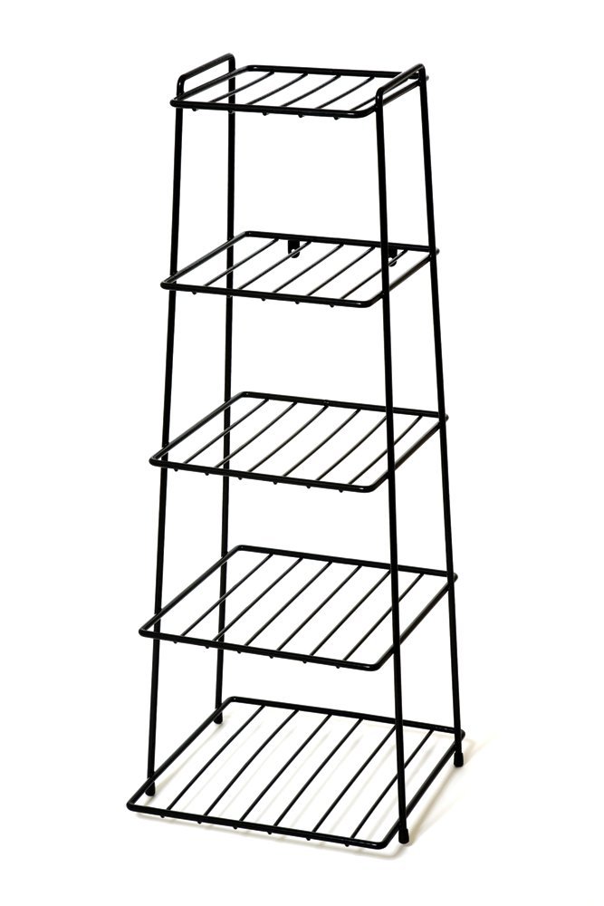 Delfinware 2120BK Black 5 Tier Saucepan Stand