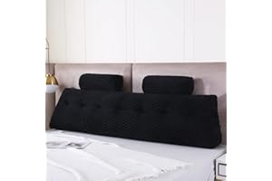 Gpround Wedge Headboard Pillows + 2 Head Roll Pillow Bed Wedge Pillow for Headboard Large Bolster for Bed Rest Reading Pillows Backrest Pillows for Sitting in Bed Backrest Positioning Support