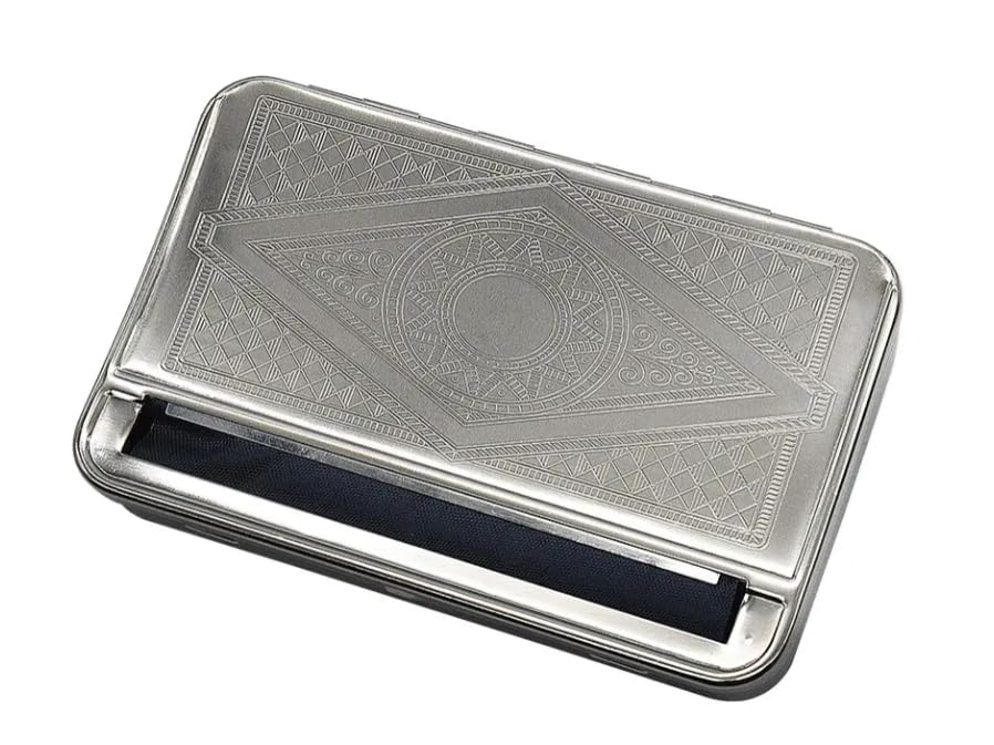 KING SIZE AUTOMATIC ADJUSTABLE ROLLING MACHINE STRONG BOX CIGARETTE METAL TIN