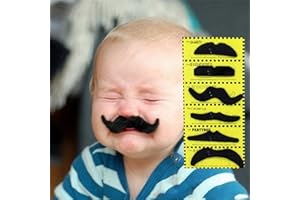 THE FLASH STORE 6pcs/Set Party Halloween Christmas Fake Mustache Funny Fake Beard Whisker for Your Birthday - Novelty and Toy for Halloween Parties Kids Gift Favors Fun Birthday Fiesta Games Home