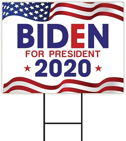 Amazon Com Biden For President 2020 Yard Sign 24 X 18 Coroplast Visible Text Long Lasting Rust Free Joe Biden For President 2020 Sign With Metal H Stake C 24x18 Double Sided