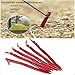 7001 Aluminum Tent Stakes,Cyclone Shape Tent Pegs with Reflective Pull Cords & Pouch-6 Pack