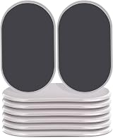 Ezprotekt 8 Pcs Reusable Oval Carpet Furniture Sliders Beiges