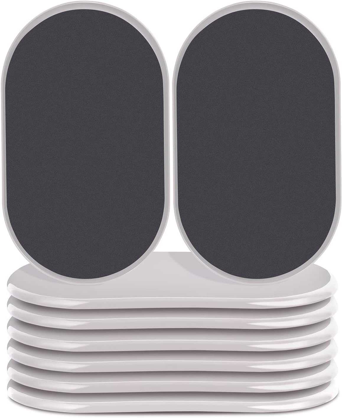 Ezprotekt 8 Pcs Reusable Furniture Sliders and Gliders for Carpet Surfaces – Moving Heavy Furniture Quickly and Easily with Furniture Sliders Oval Beige
