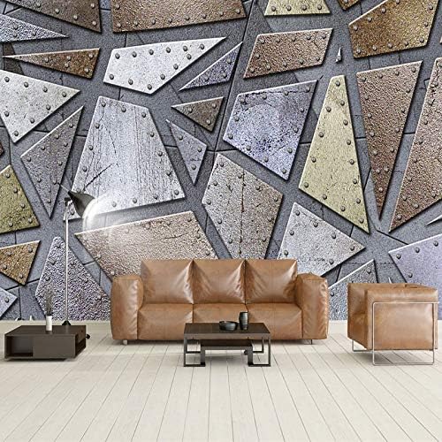 ACYKM Personalized Customization 3D Mural Wallpaper Modern Abstract Imitation Metal Geometry Wall Painting Restaurant Bar KTV Frescoes 200x140CM