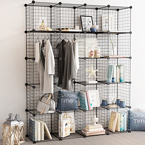 Wire Storage Cubes Modular Shelving Unit DIY Metal Grid Closet