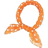 MissShorthair 50s Chiffon Scarf Sheer Square Neck Head Scarf for Women