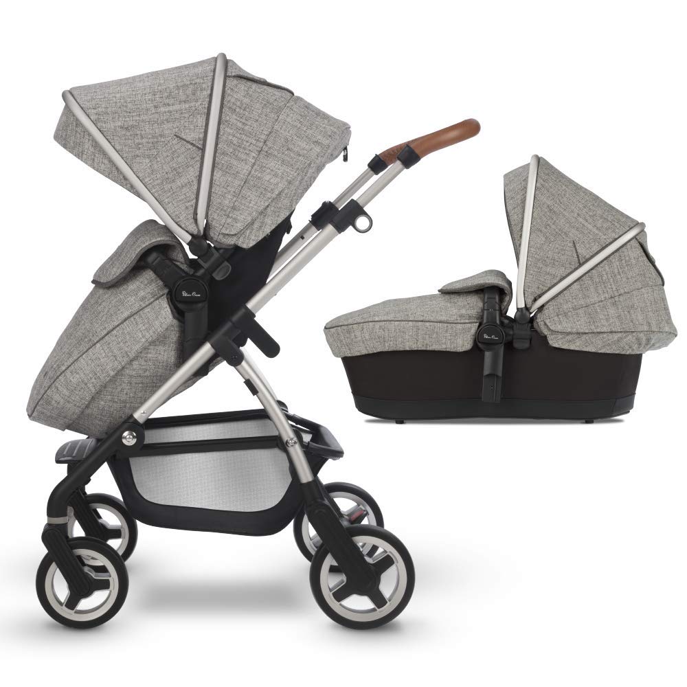 Silver Cross Wayfarer Complete 2-in-1 Pram System With Reclining Pushchair Seat and Newborn Baby Carrycot, Camden