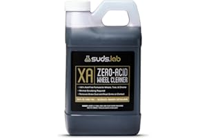 SUDS.LAB Suds Lab XA Zero-Acid Wheel Cleaner - Cleans Brake Dust and Grime for Car Rims and Tires - Safe on Chrome, Alloy and Aluminum Rims - 64 oz