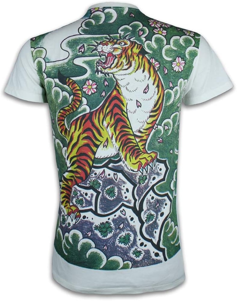 Ako Roshi Herren TShirt Tora Tiger Kampfsport Tattoo MMA Amazon.de