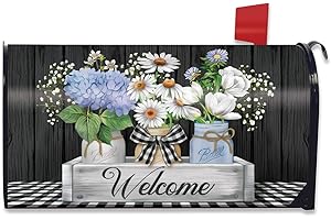 Briarwood Lane Crated Mason Jars Spring Magnetic Mailbox Cover Daisies Floral Standard