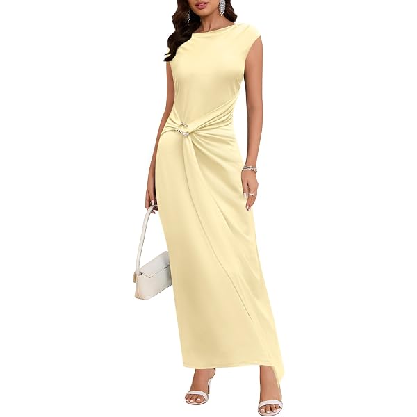 Amazon.com: UOOZEE Women's 2025 Mock Neck Formal Cocktail Party Maxi Dresses  One Long Sleeve Elegant Club Evening Dress, White, S : Clothing, Shoes &  Jewelry