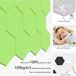 JBER Hexagon Acoustic Panels Beveled Edge Sound