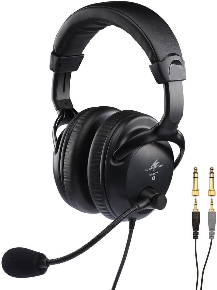 MONACOR 221280 Headset, Black
