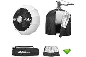 Godox CS-65T 65cm/25.6inch Lantern Softbox with Skirt, Bowens Mount Soft Boxes for Small Space Light Diffuser for Godox SL60W