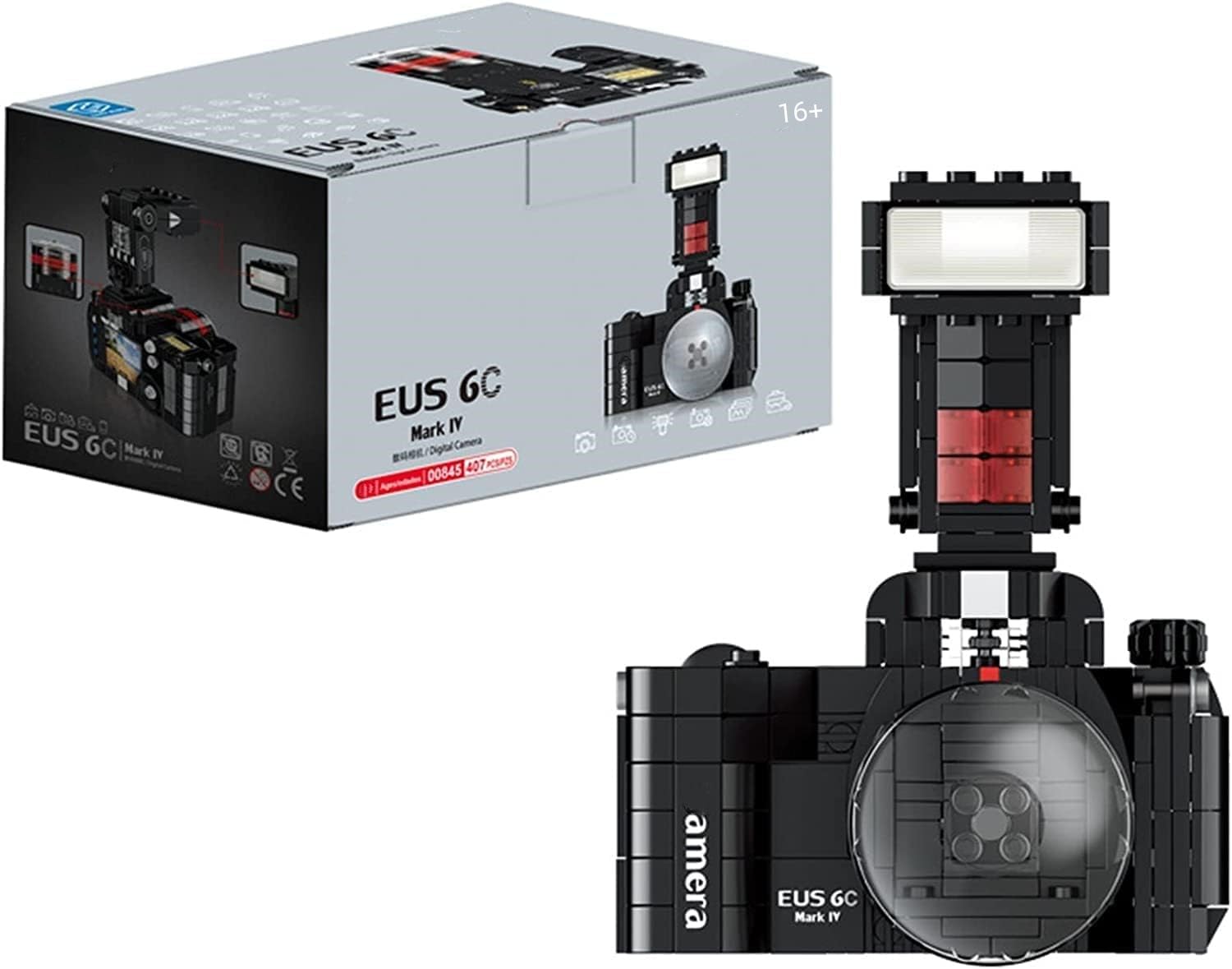 Digital Camera Building Kit, 407Pcs Mini SLR Camera Building Model Kit, Retro Digital Camera Brick Model Set, for Teens Adults(00845)