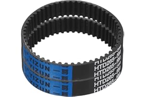 uxcell 2pcs HTD-5M Rubber Timing Belt 53 Teeth, 265mm Pitch Length x 15mm Width x 3.6mm Height, Closed Loop Pulley Timing Belt
