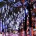 Minger LED Falling Rain Lights with 11.8inch 8 Tube 144 LEDs, Meteor Shower Lights, Icicle Snow Fall String LED Cascading Lights for Wedding, Party, Holiday, Xmas Decoration (White)