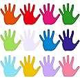 Kisston 360 Pcs Hand Cutouts Paper 3.9 Inch Assorted Color Die Cuts for DIY Craft Projects Bulletin Board Decor