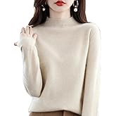Giltpeak 100% Cashmere Sweaters for Women, 2026 Long Sleeve Crew Neck Lightweight Soft Knitted Pullover Knitted Jumpers