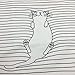 Mziart Cute Cat Striped Canvas Tote Shoulder Bag Stylish Shopping Casual Bag Foldaway Travel Bag