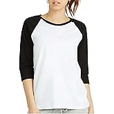 ShyCloset Women 3/4 Sleeve Baseball Tee - Raglan Shirts Jersey Tops Quarter Sleeve Shirt Tees