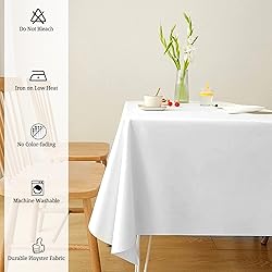 Pesonlook 12 Packs Square Tablecloth White, 52×52