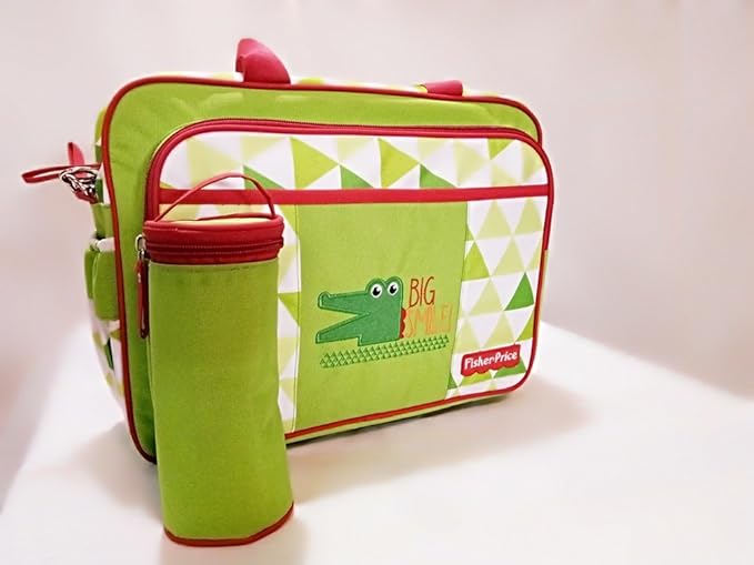 Fisher-Price D Cut Baby Diaper Bag with Changing Mat, Green