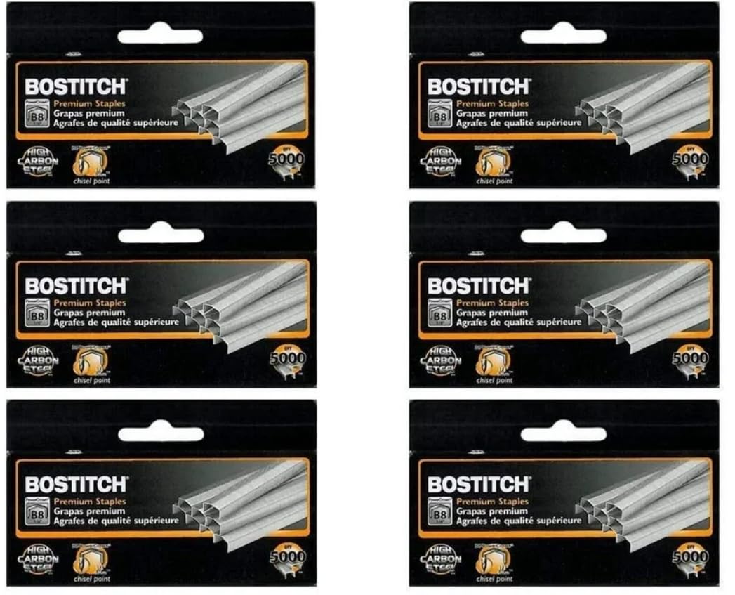 Photo 1 of 2 x Value Pack of 6 Boxes Stanley Bostitch B8 Powercrown Premium 1/4" Staples (Stcrp21151/4)