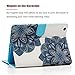 iPad Mini Case - LittleMax(TM) Smart Auto Wake/Sleep Stand Case [Magnet Closure] Flip Folio Wallet Case Cover for iPad Mini 3/2/1 [Free Cleaning Cloth,Stylus Pen]-# Blue Floral