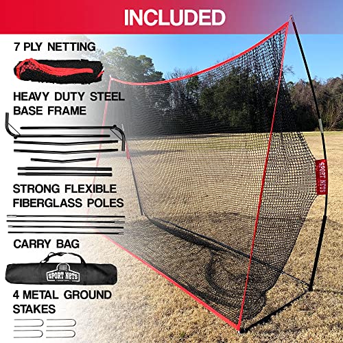 Golf Net (10x7 FT) with Carry Bag, Easy Set Up, Take Down, 7 PLY Knotted Netting for Long