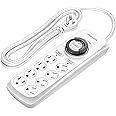DEWENWILS Mechanical Timer Power Strip with 8 Outlets, Flat Plug, 6ft Long Cord, Overload Protection, Indoor Timer for, Bearded Dragon Tanks, Aquarium, Grow Lights, Plants, Reptile Light, UL Listed