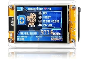 Mini Bitcoins Miner USB,NM Miner V2,ESP32 986 kh/s Crypto Miner,2.8 Inch Smart Display Crypto Solo Lottery Miner Solo Mining 