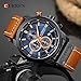 Mens Leather Strap Watches Stainless Steel Classic Casual Dress Waterproof Chronograph Date Analog Quartz Watch