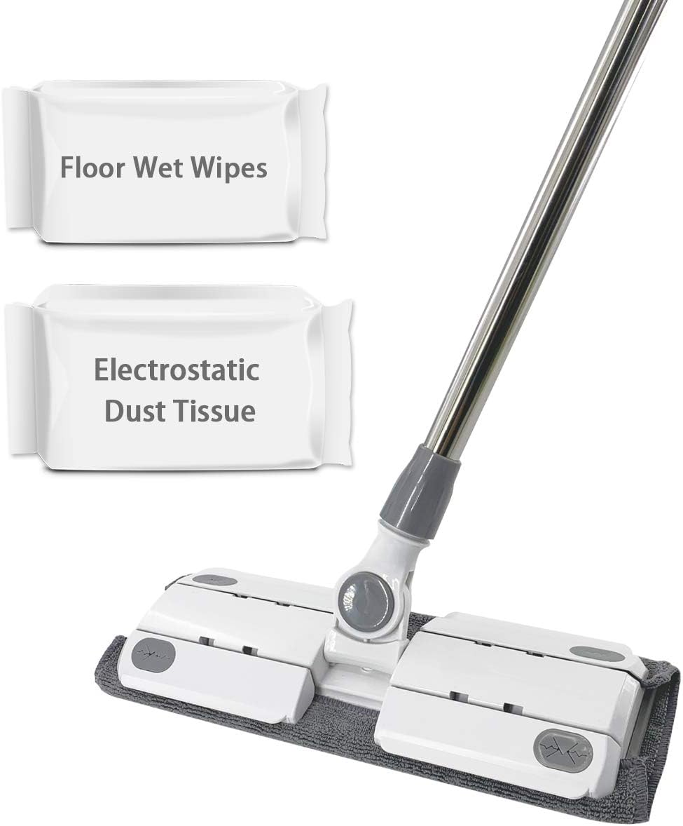 ITSOFT Microfiber Hardwood Floor Mop, Disposable Electrostatic Dust Removal Mop, for Hardwood