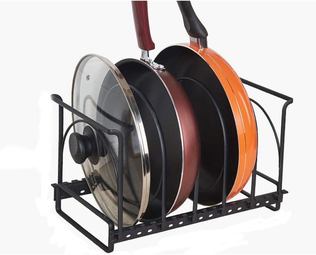 GFDFD Organizador de Tapa de Olla de Cacerola de Metal, escurridor de