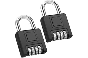 Diyife Combination Padlock, 51mm Large Heavy Duty Combination Lock 4-Digit, [7mm Beam], Anti Pry Combination Wheel and Weathe