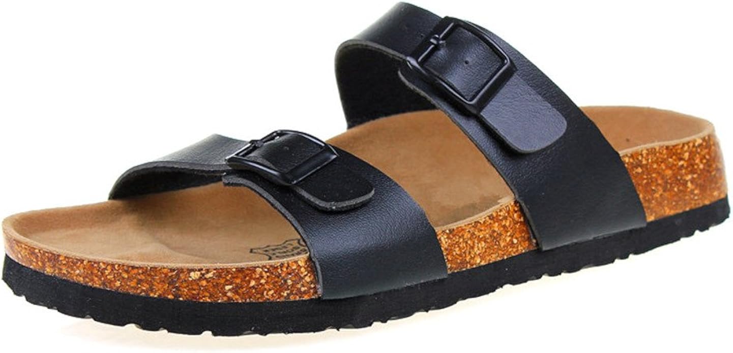 Torpeal Womens Cork Mid-Heeled Slippers - torpeal