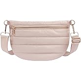 Bum Bags for Women Crossbody Quilted Crossbody Bags Fanny Packs Puffer Belt Sling Purse for Women