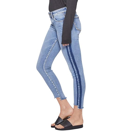 silver aiko ankle skinny jeans