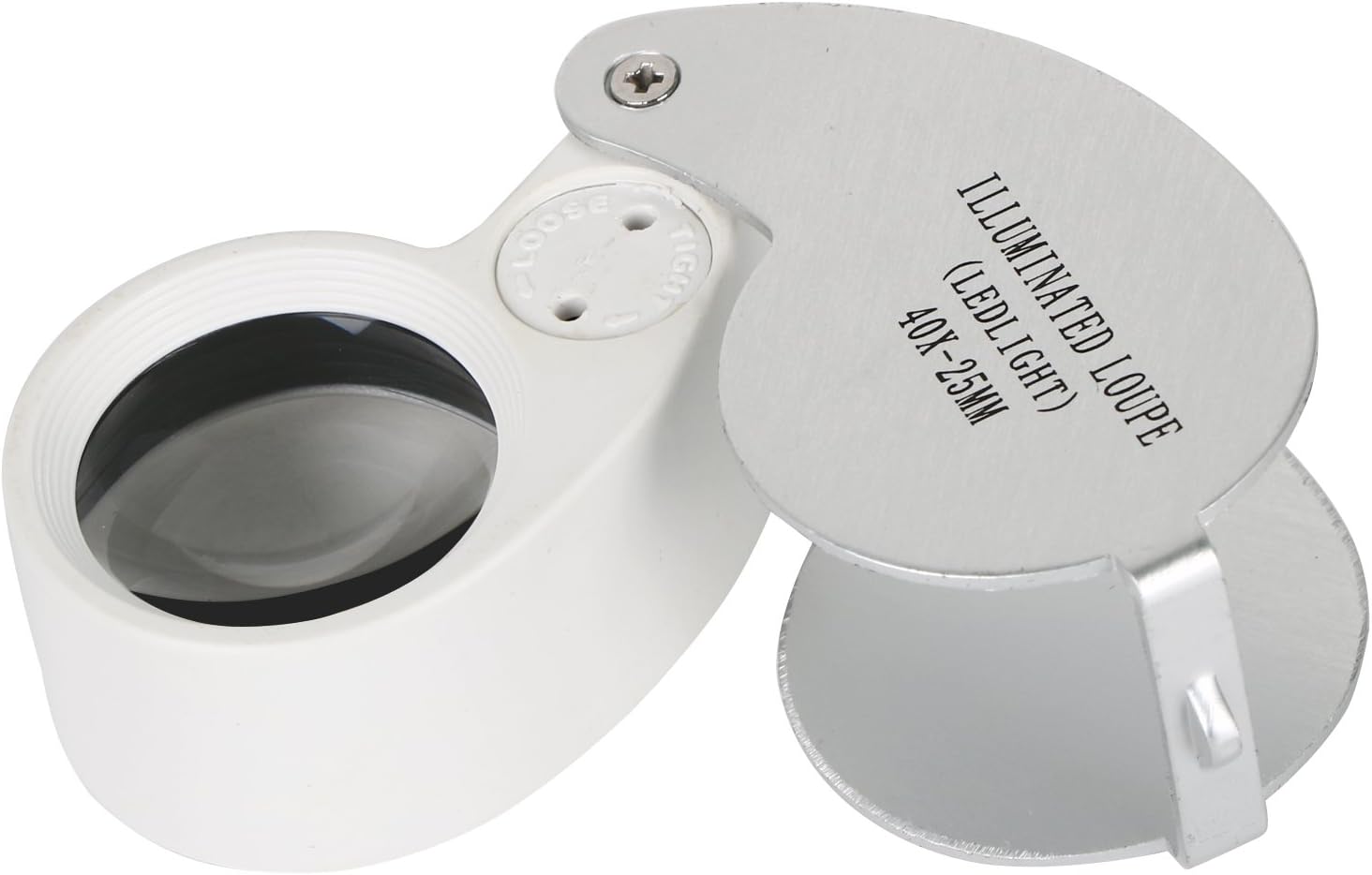 TRIXES 3PC Jewellers Loupe Glass Magnifier Lens 30, 40, Double 30/60 with LED Light, for Jewellery Antiques - Image 3
