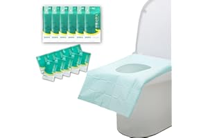 Ditind Toilet Seat Covers Disposable, 60 Pack Toilet Seat Covers for Travel Accessories (15.8×23.6 inches), Extra Large PE Film Travel Toilet Mats Covers for Kids and Adults Potty Training