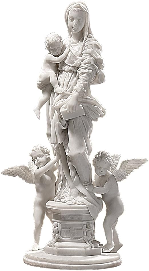 Design Toscano Madonna of The Harpies Religious Statue, 35.5 cm, Bonded