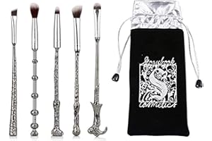 GONOSEED Gifts Wi-zard Wand Makeup Brushes 5 PCS Makeup Brush Set for Foundation Blending Blush Concealer Eyebrow Face Powder