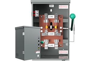 LNEUIE 200A Manual Generator Transfer Switch，Heavy Duty 48000W General Double-Throw Safety Switch 120/240 Volt Transfer Switch for Home Generator Indoor & Outdoor