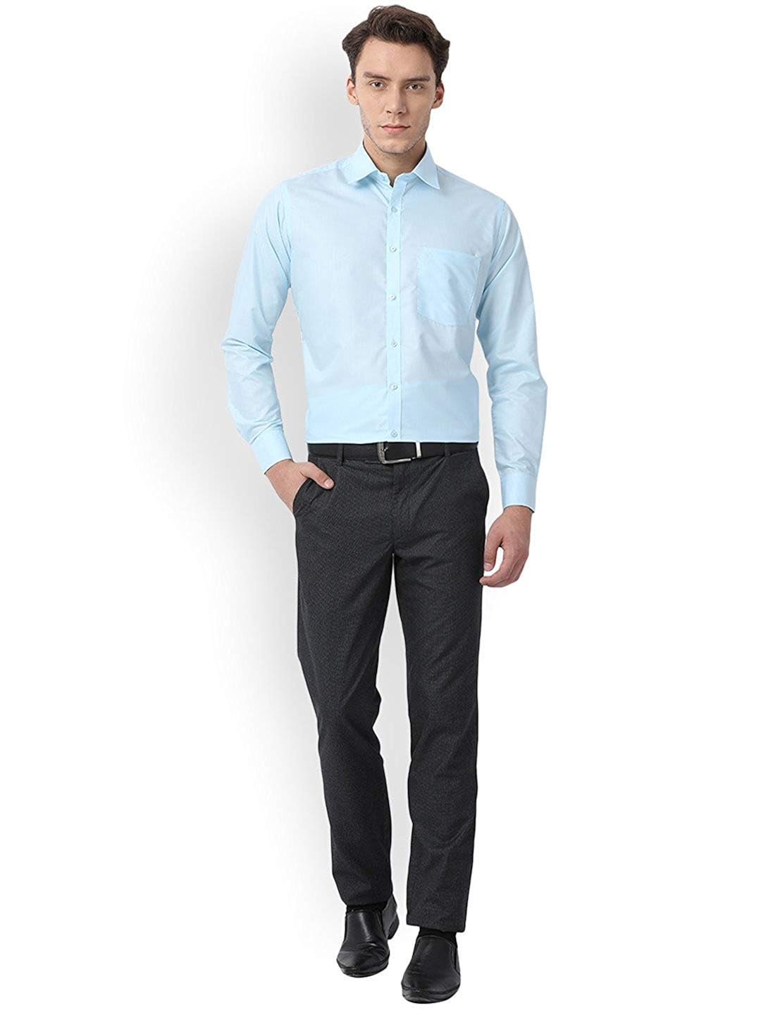 akaas cotton blend full sleeve men's formal-shirt_sky blue