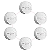 X-Sense Interconnected Smoke Detector, 10-Year Battery, SD20-W, 6-Pack | Up to 18 Link+ Alarms, All Alarms Sound Together, UL 217 Certified, Self-Check and One-Button Hush for Bedrooms