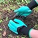 Kpow Garden Genie Gloves with Right Hand Sturdy Claws,Quick & Easy to Dig & Plant Nursery Plants,Safe for Rose Pruning - As Seen On TV