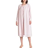 Latuza Women's Long Nightgown and Robe Set Soft Cotton