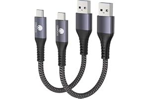 [Upgrade] Android Auto Cable 10Gbps (2-Pack, 2ft) CONMDEX USB 3.1 Gen 2 USB C to USB Cable, 3.1A Fast Charging Short Cord for